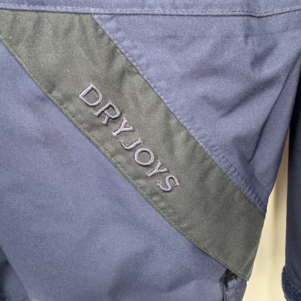 FootJoy DryJoys Golf Jacket Women Medium Navy Blue Black Vented Rain Waterproof - Picture 7 of 10